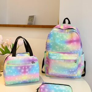 3 piezas/set de Bolso de gran capacidad, Lonchera y Cartuchera