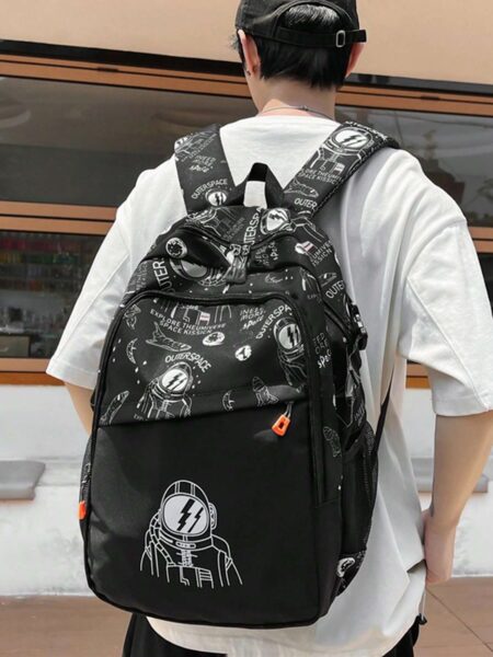 Mochila Grande Con Gráfico De Astronauta