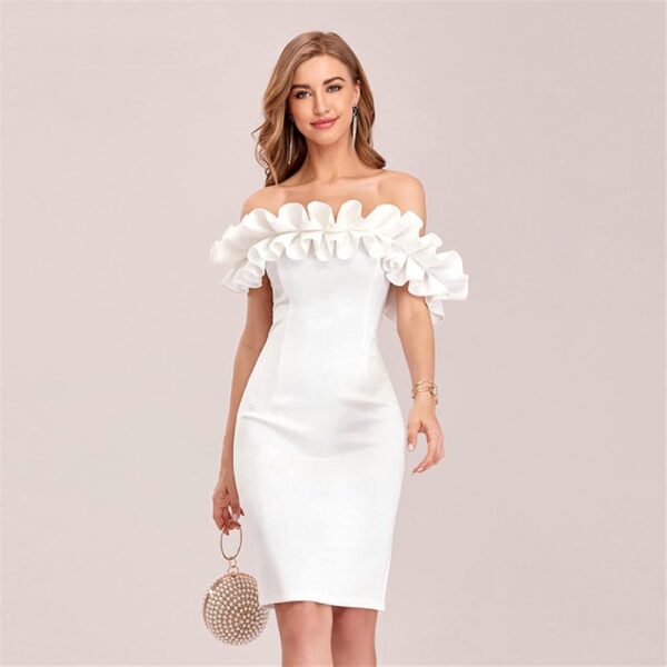 Vestido Midi de hombros descubiertos Ajustado