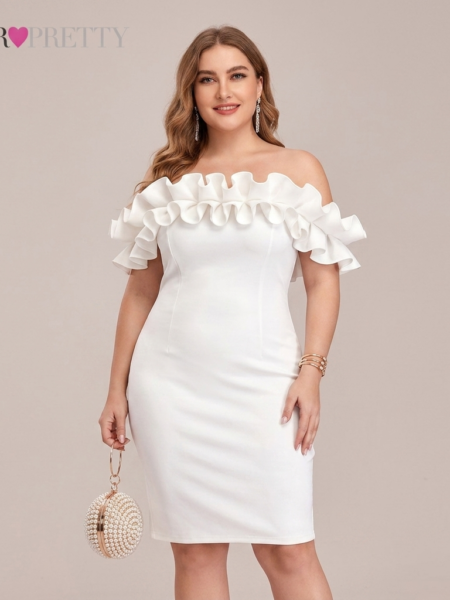 Vestido Midi de hombros descubiertos Ajustado