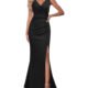 Vestido largo ajustado estilo sirena abertura en muslo