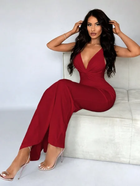 Vestido formal sexy de tirantes y espalda baja