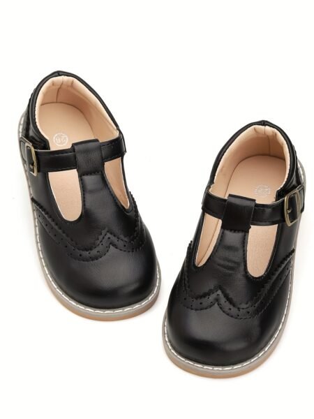 Zapatos oxford de niña con cierre de velcro