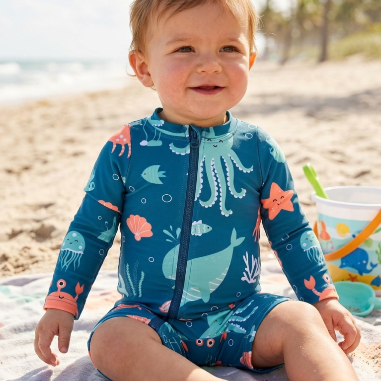 Traje de baño de bebé con protección solar UPF 50+