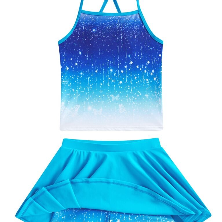 Traje de baño de niña de 2 piezas con falda short