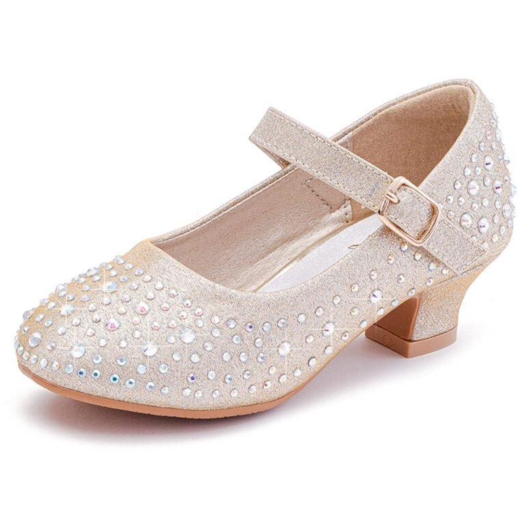 Zapatos de tacón bajo con pedrería